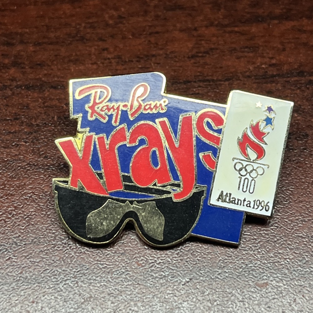1996 Atlanta Olympics Ray-Ban Xrays Sponsor Sunglasses Lapel Hat Pin‎